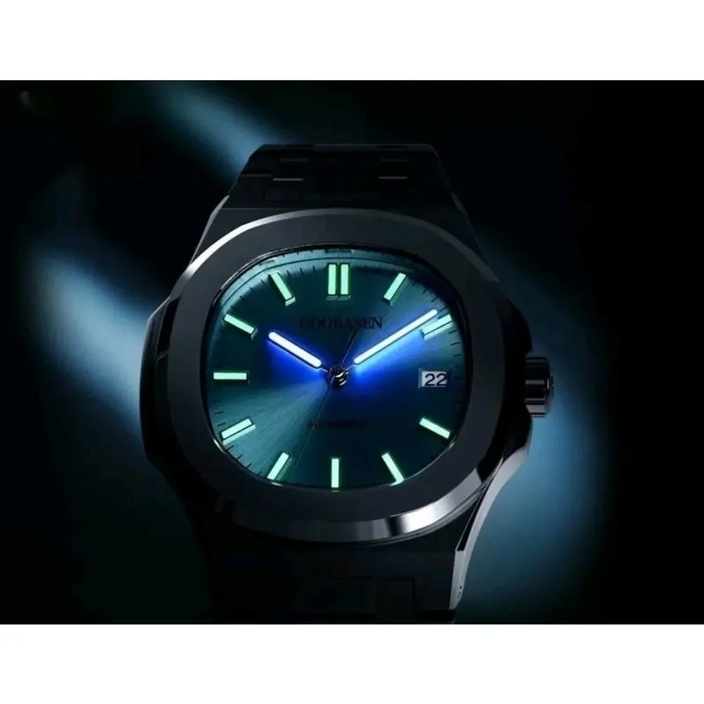 Goobasen Automatic Ice/Tiffany Blue Dial Watch, W/ Auto. Watch Winder